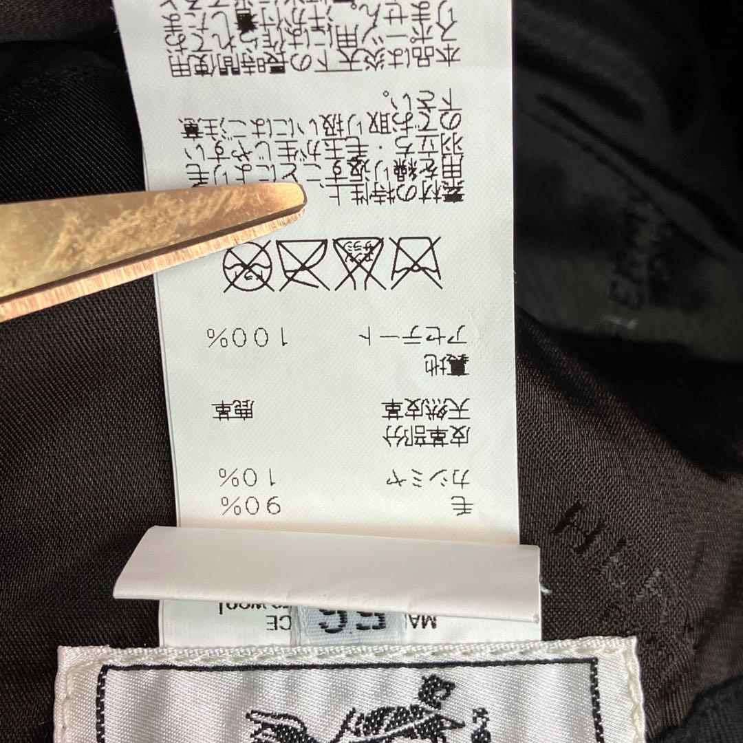 エルメス HERMES カシミア 鹿革 キャップ 帽子 ベースボール H