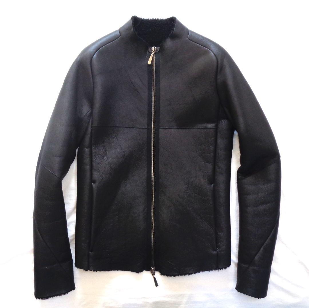 レア！美品 Masnada マスナダ ムートンライダースジャケット ブルゾン 黒