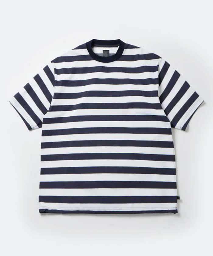 DAIWA PIER39 24SS ボーダー半袖Tシャツ L ネイビー ホワイト