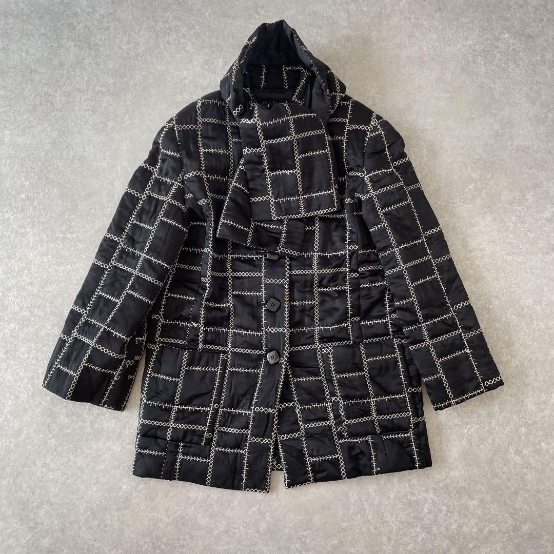 【レア】総刺繍 Guy Laroche ギラロッシュ シルク混ストール付コート