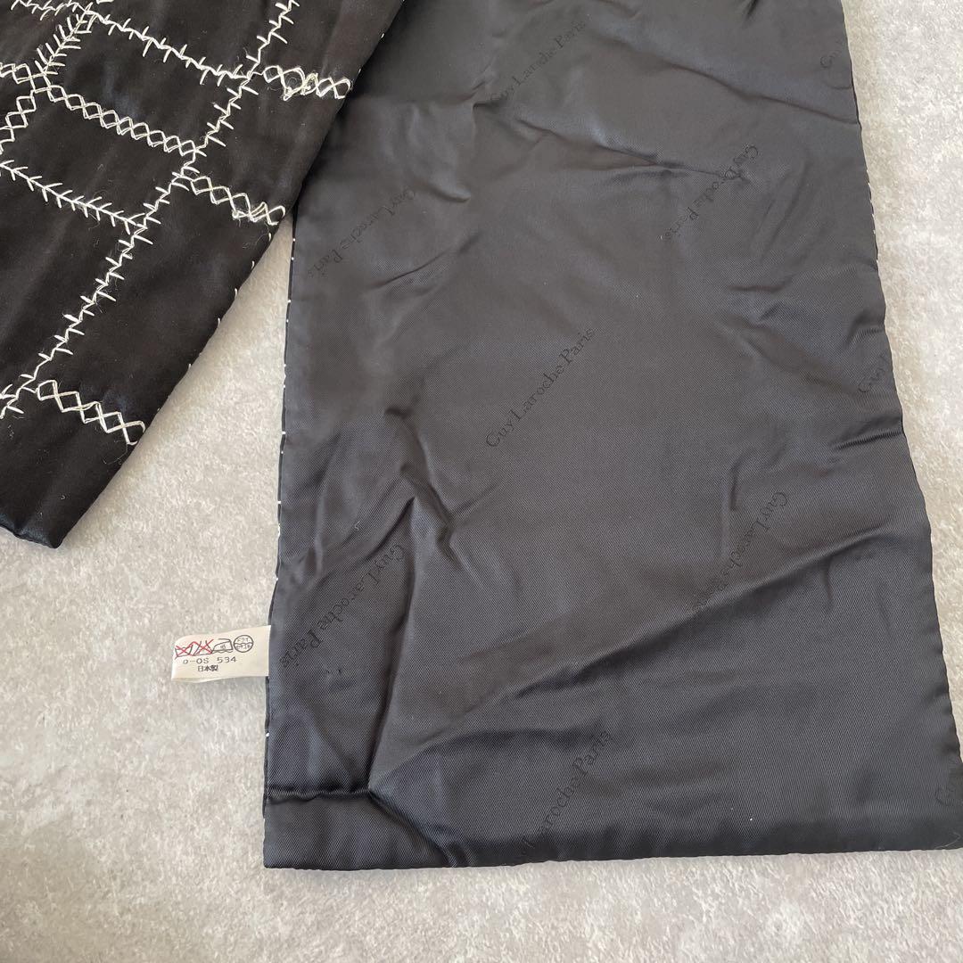 【レア】総刺繍 Guy Laroche ギラロッシュ シルク混ストール付コート