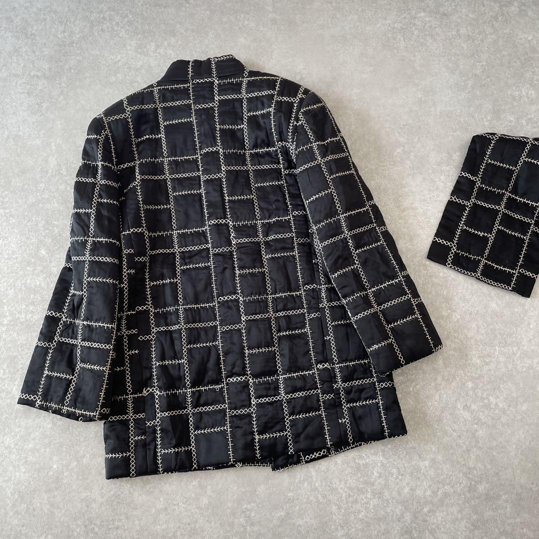 【レア】総刺繍 Guy Laroche ギラロッシュ シルク混ストール付コート
