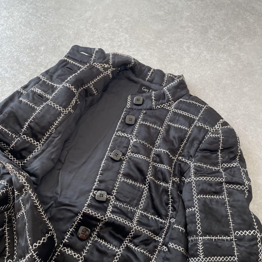 【レア】総刺繍 Guy Laroche ギラロッシュ シルク混ストール付コート