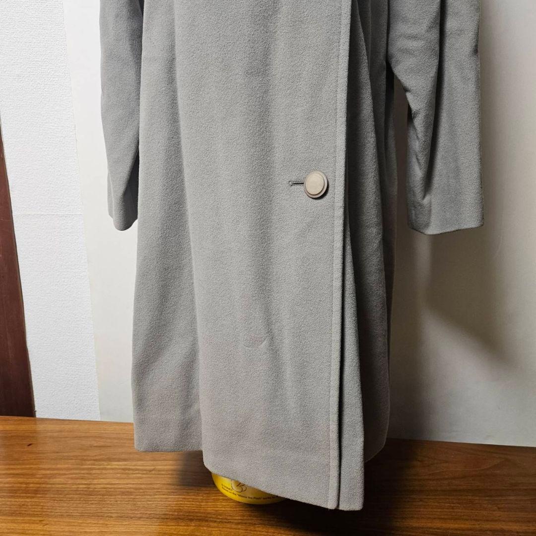 三陽商会/SANYO ウール ロングコート【M】グレー アウター チェスター 三陽商会/SANYO ウール ロングコート【M】グレー アウター チェスター