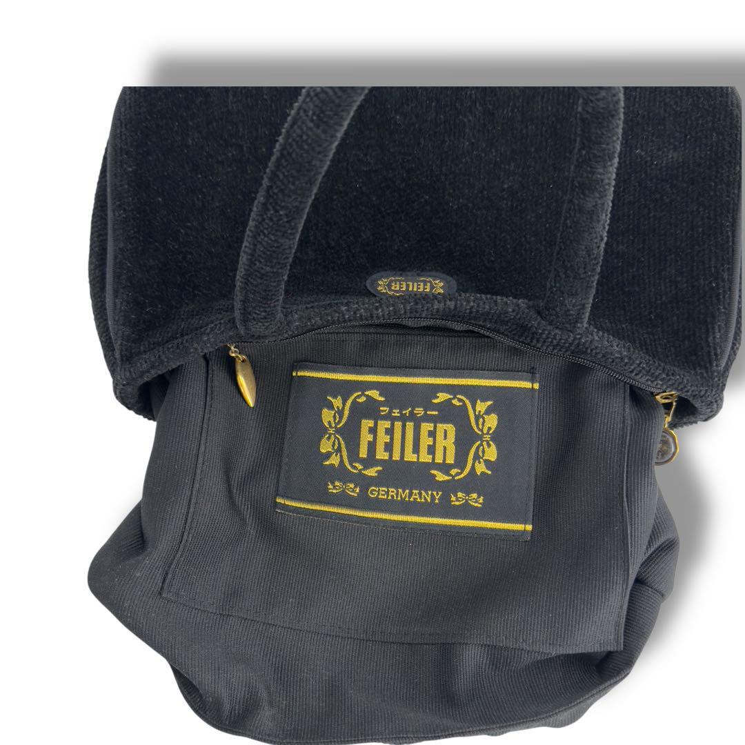 《極美品》FEILER フェイラー ミニトートバッグ フラワー柄 シュニール織