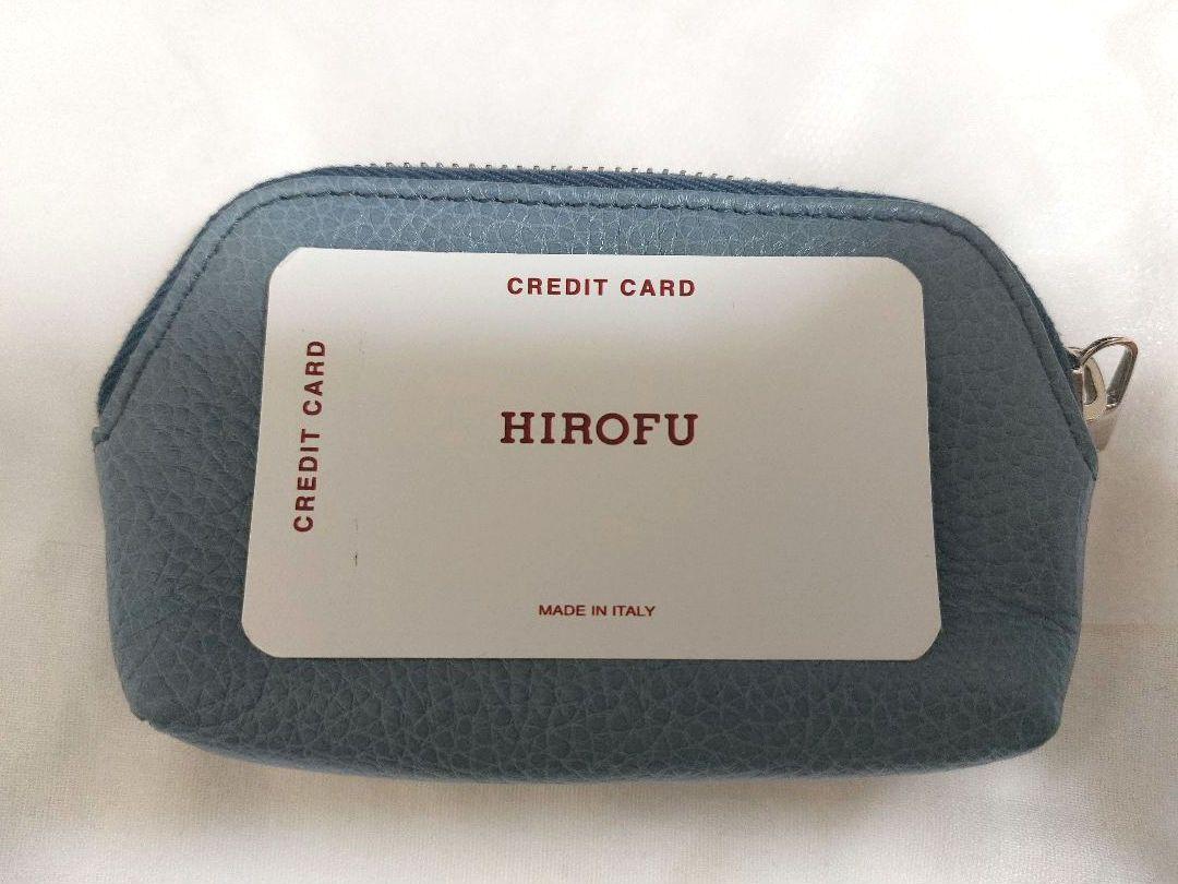 ヒロフ　長財布、ポーチ　コンパクト　ブルー