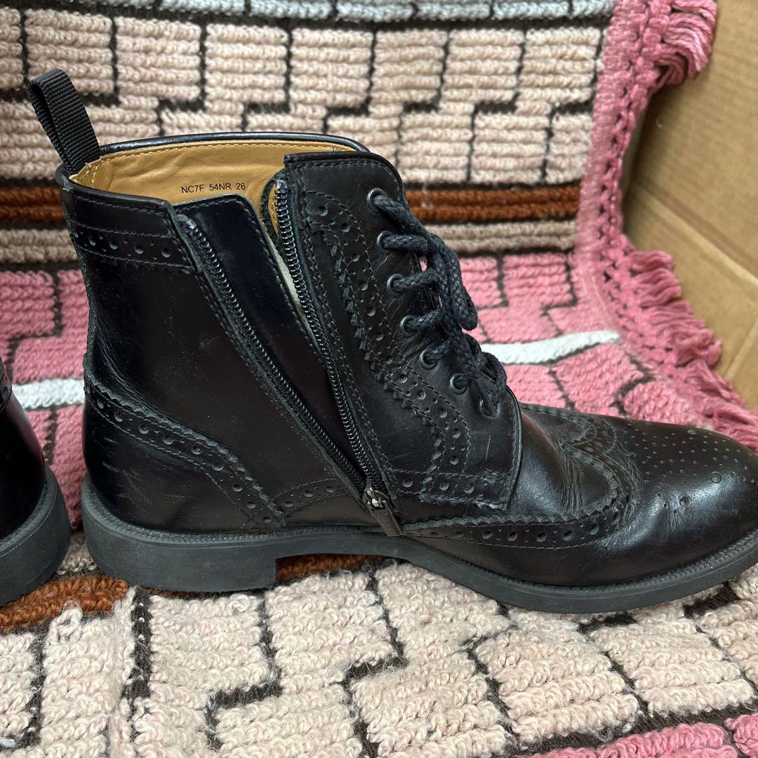 REGAL NC7F 54NR ウイングチップレースアップブーツ　ブラック