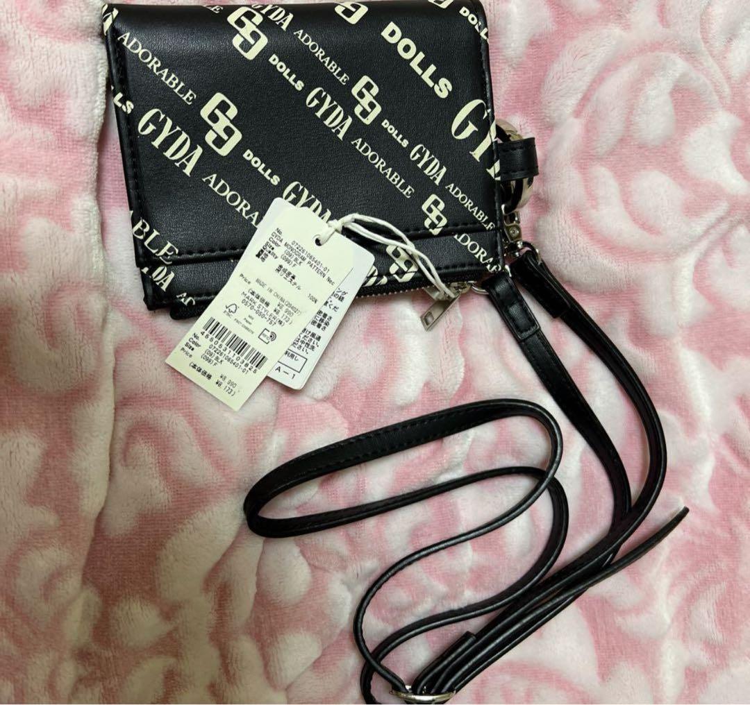 新品☆GYDA  ウォレット入れ   ロゴ入り ブラック