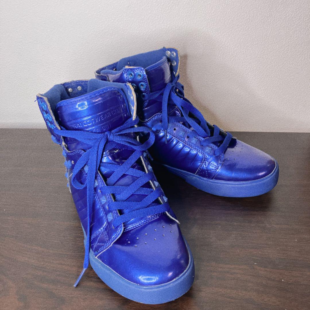 SUPRA スニーカー 青 ハイカット　JPN 26.5cm US8.5