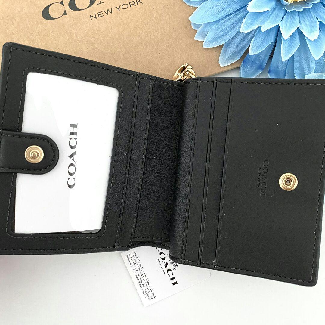 激安通販 折り財布 レザー ミッドナイトブルー 新品☆COACH(コーチ)メンズ - 折り財布