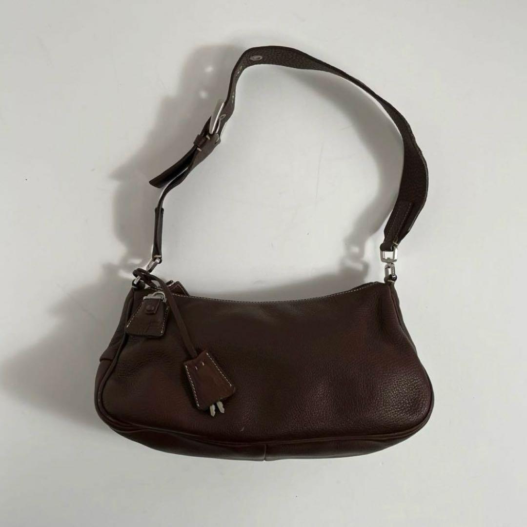 PRADA leather shoulder bag y2k