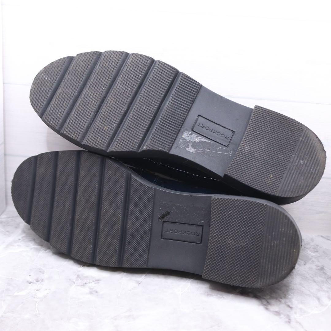 極美品】rockportロックポート エナメルローファー ネイビー