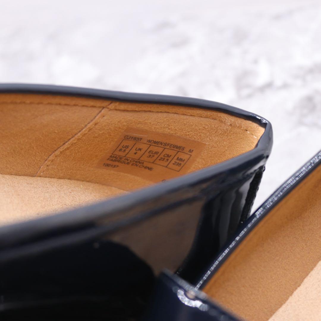 極美品】rockportロックポート エナメルローファー ネイビー
