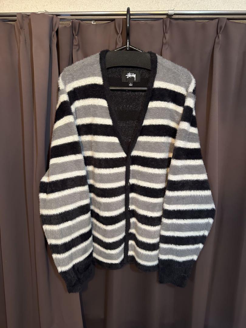 Stussy HORIZONTAL STRIPE CARDIGAN Lサイズ