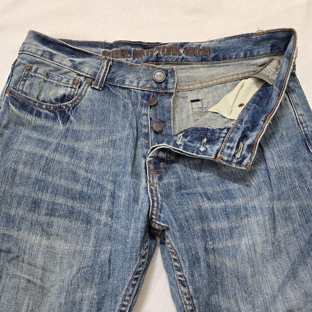 【オシャレ】ルールナンバー925　デニムパンツ ジーンズ W32 ダメージ加工