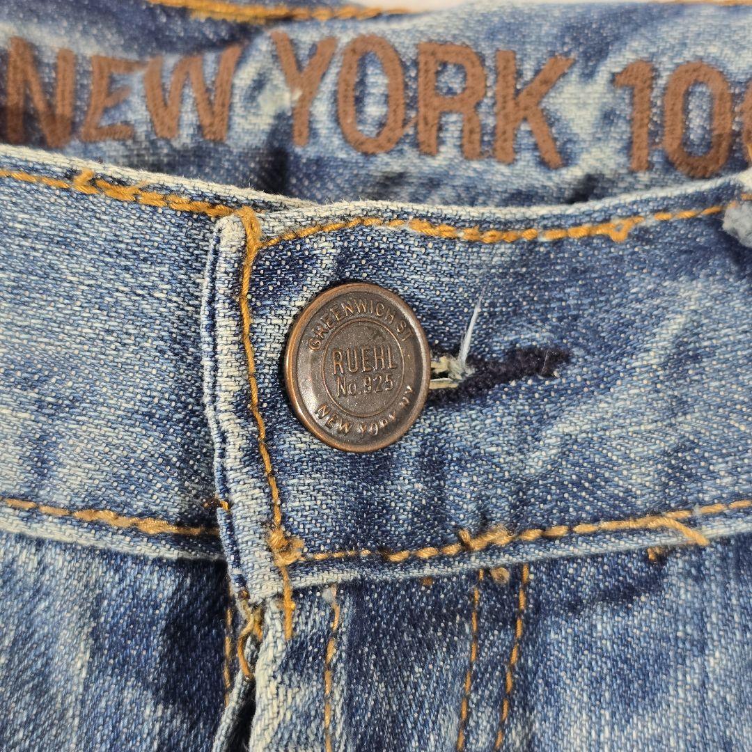 【オシャレ】ルールナンバー925　デニムパンツ ジーンズ W32 ダメージ加工