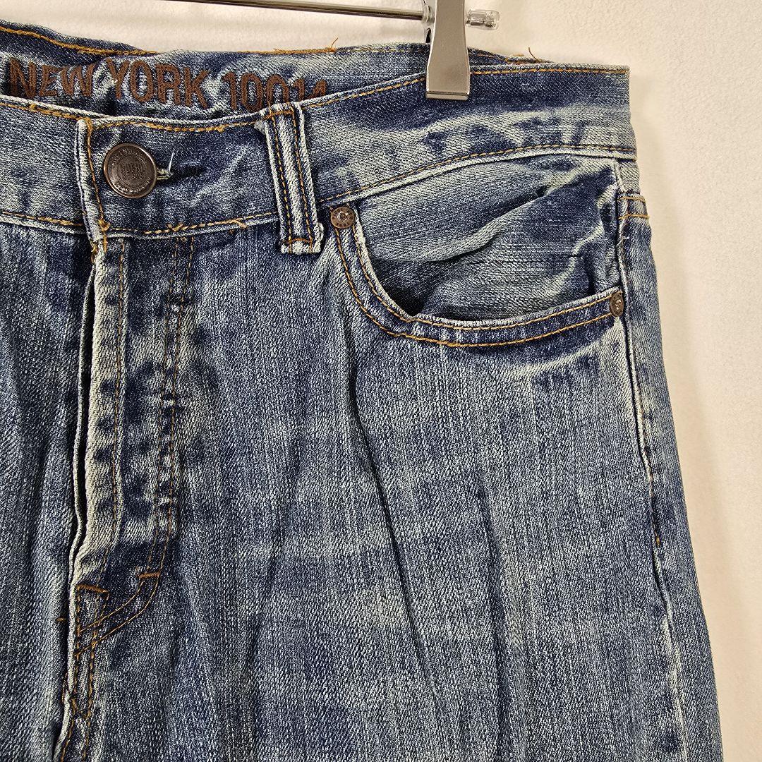 【オシャレ】ルールナンバー925　デニムパンツ ジーンズ W32 ダメージ加工