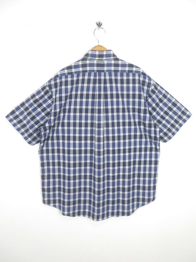 90s ラルフローレン チェックBD半袖 シャツ L XL程度 古着 ビンテージ