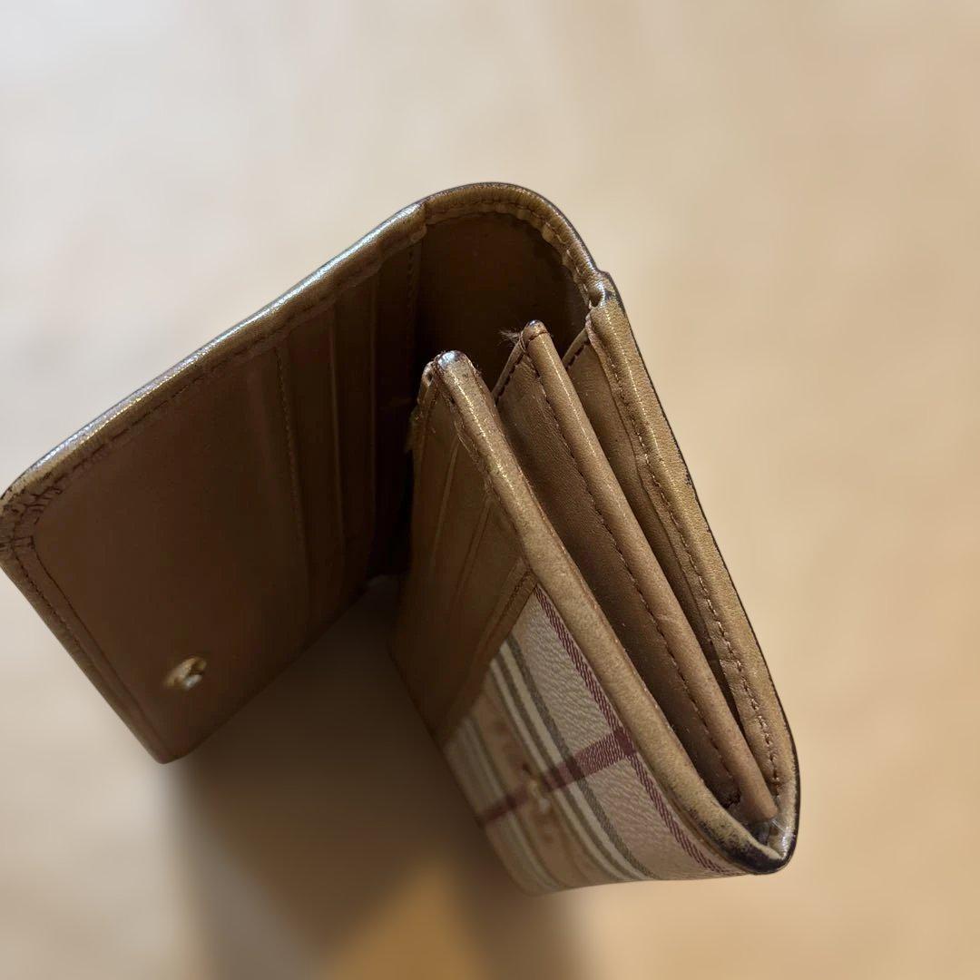 BURBERRY2つ折り長財布　ノバチェックPVC