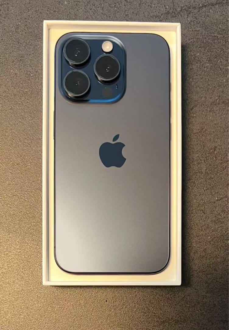 iphone 15 Pro 128GB ブルー バッテリ100% 充放電145回 - メルカリ