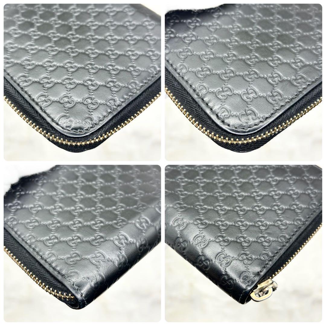 ✨付属品付き✨GUCCI 長財布　マイクログッチ シマ　オーガナイザー　ブラック