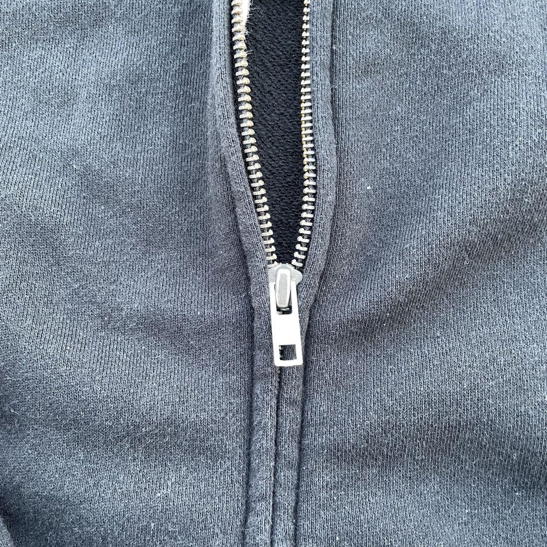 90s russell ジップパーカー M 黒 ブラック 古着