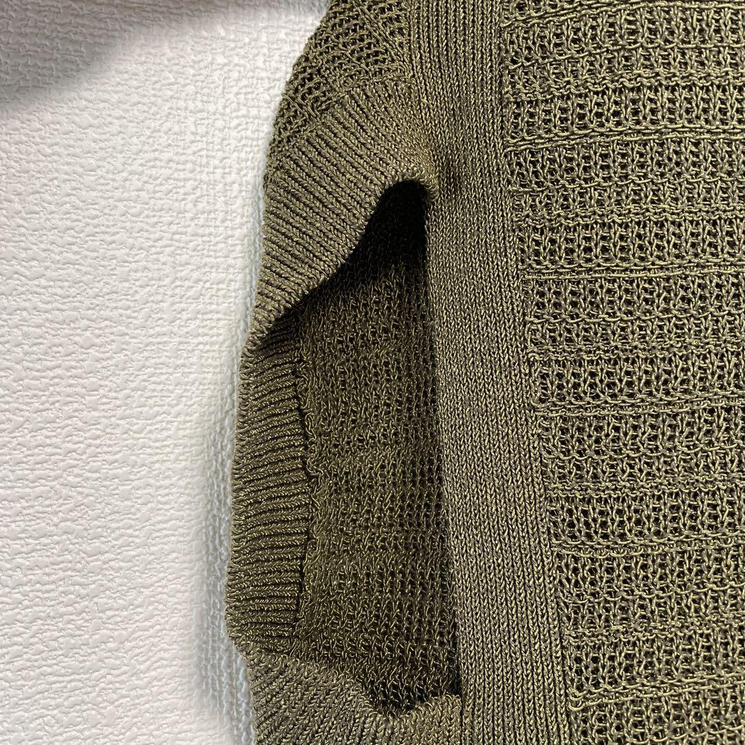 新品　モラビト   ニットチュニック　大きめサイズ　カーキ