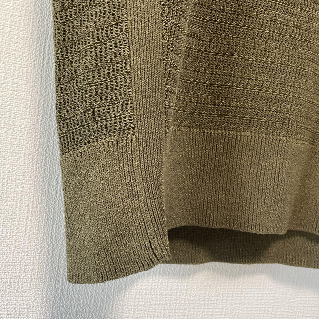 新品　モラビト   ニットチュニック　大きめサイズ　カーキ