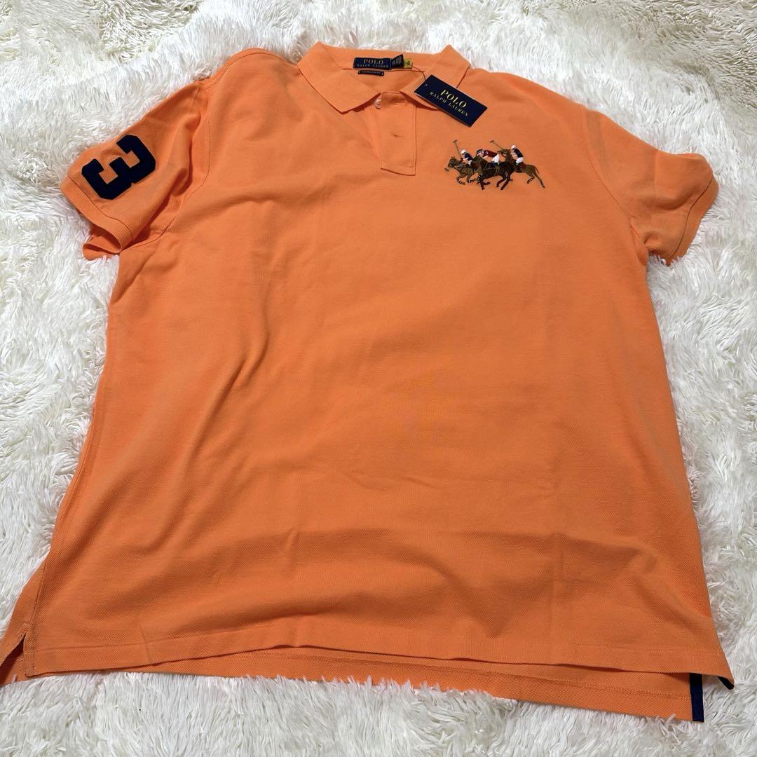 未使用タグ付ポロラルフローレン　ポロシャツ2XL オレンジ