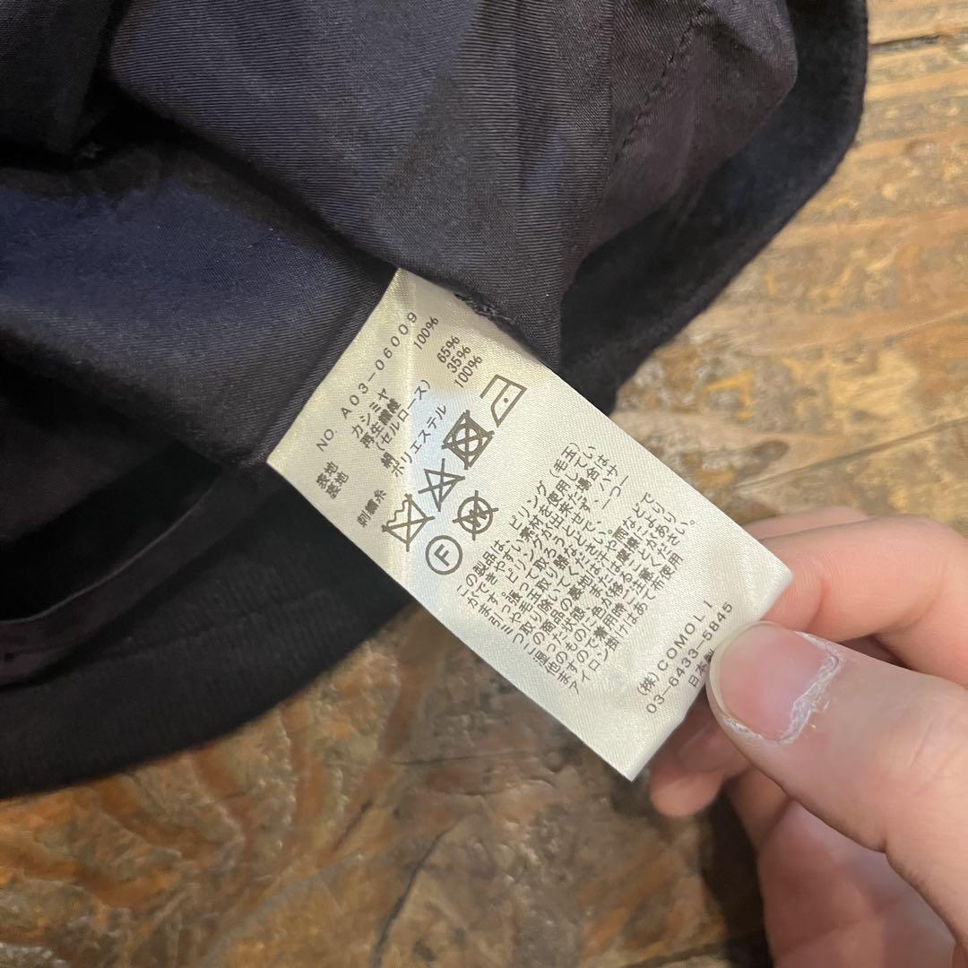 COMOLI コモリ カシミヤスタンドカラーニットジャケット
