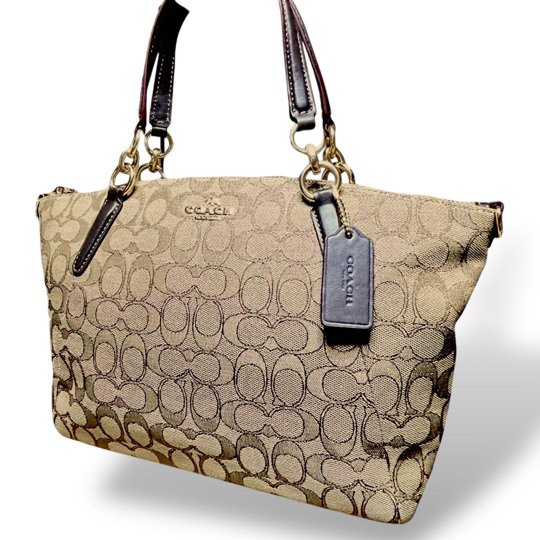 COACH コーチ シグネチャー ハンドバッグ 2WAY ショルダー