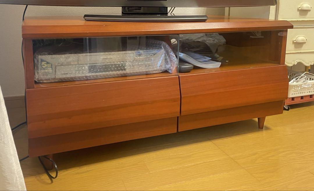 木製テレビボード ブラウン