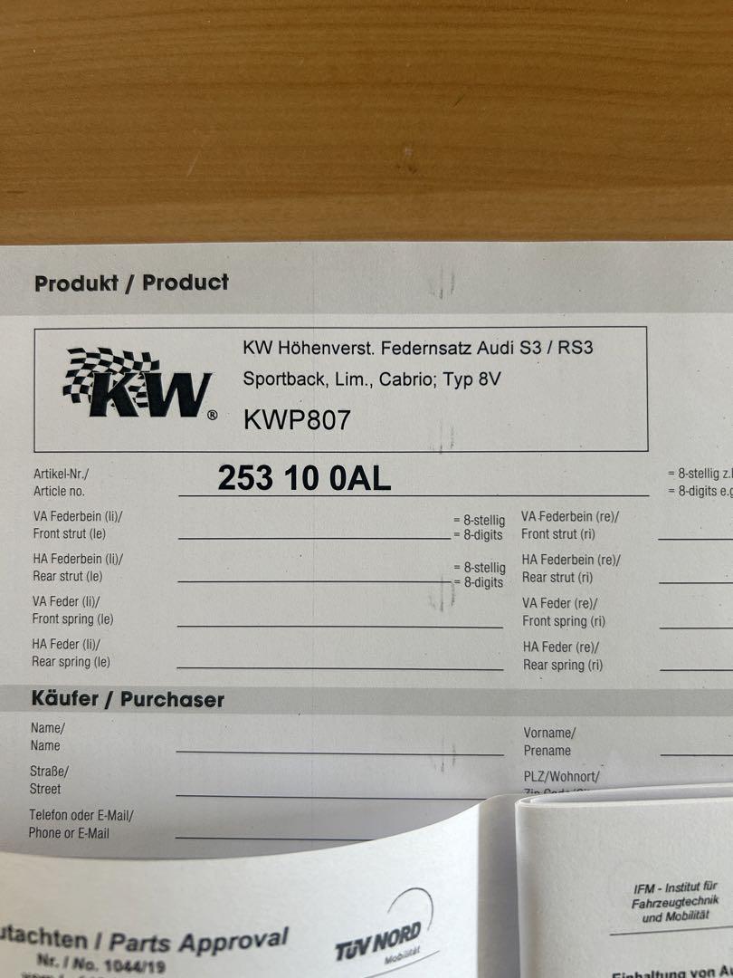 Audi rs3 8v kw HAS【中古品】 - メルカリ Audi rs3 8v kw HAS【中古品】 - メルカリ