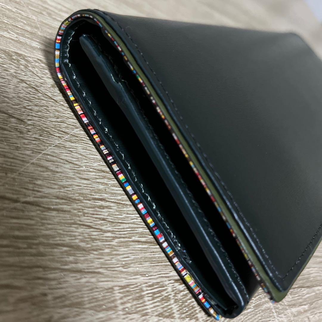★新品未使用★ポールスミス 長財布 二つ折り ダークグリーン 画像9