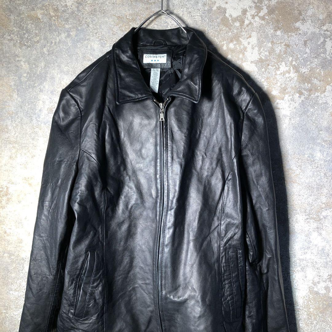 Y2081*vintage☆ヴィンテージ☆牛革☆レザージャケット☆グレー M