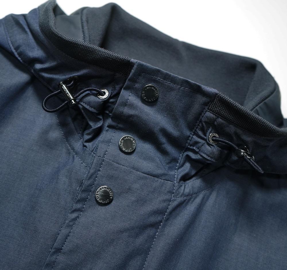 新品 JAN MAYEN ムーレー MOORER 伊製/撥水デニム調フードコート