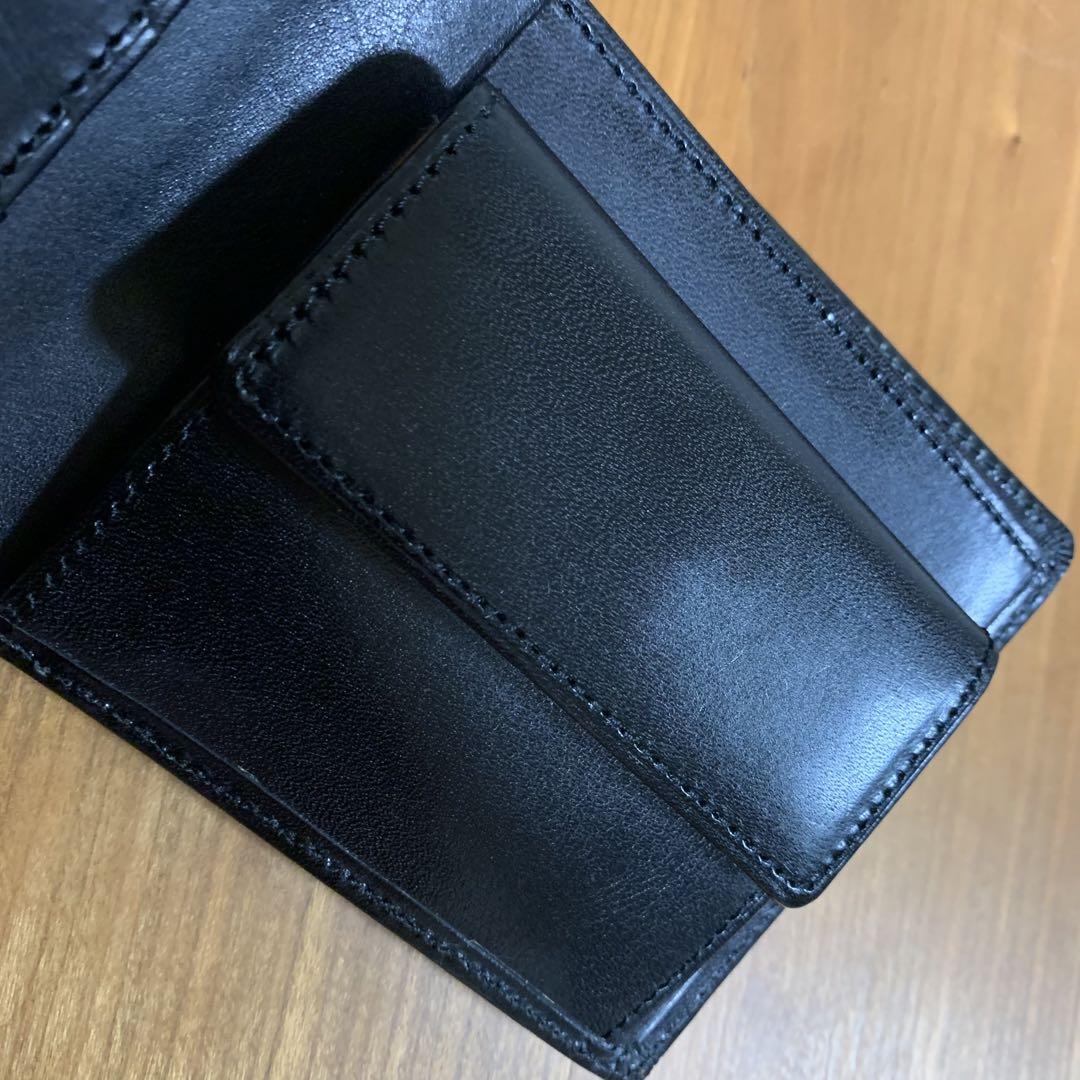 新品　マーガレットハウエルアイデア　二つ折り財布　ブラック　小銭入れ　レザー