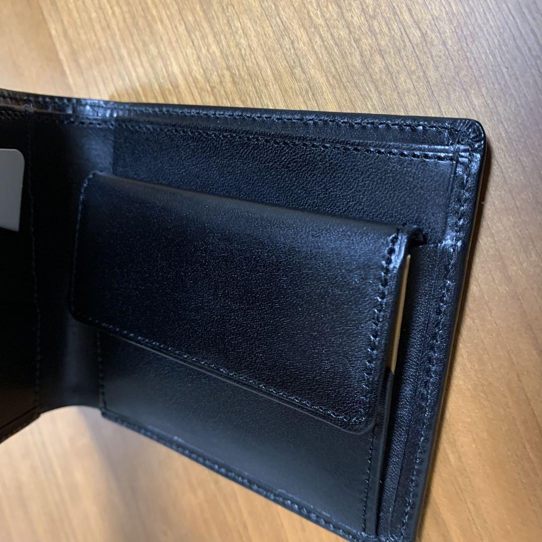 新品　マーガレットハウエルアイデア　二つ折り財布　ブラック　小銭入れ　レザー