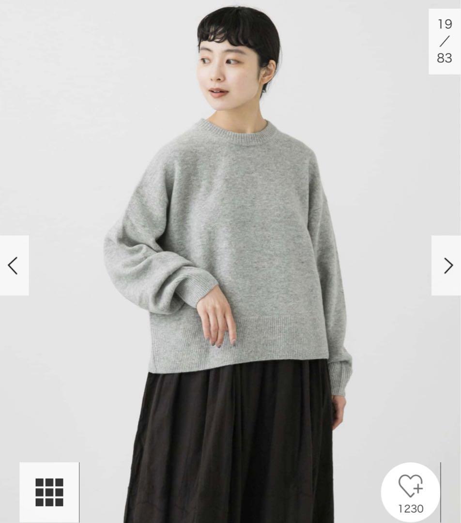 新品タグ付◆  GRAY ハミルトンウールクルーネックニット　DOORS