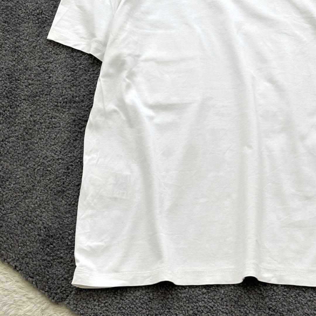 エルメス【38】白 半袖Tシャツ 刺繍ポケット