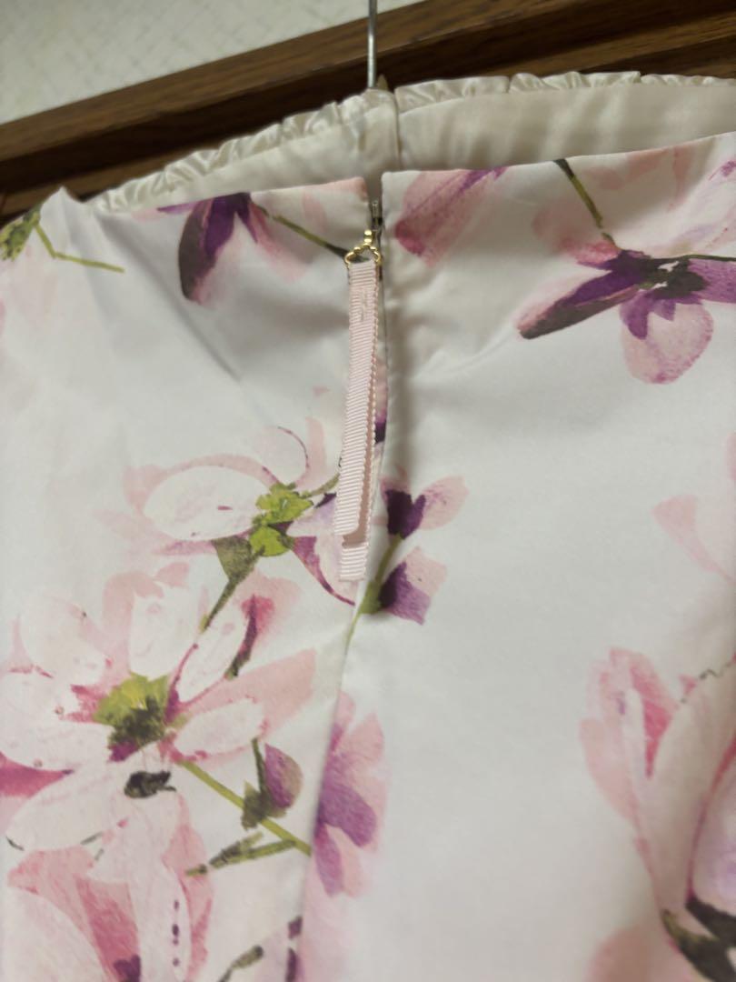 大人百花コラボ花柄ワンピース