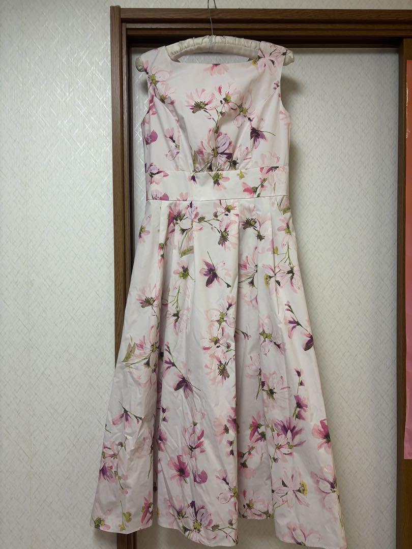 大人百花コラボ花柄ワンピース