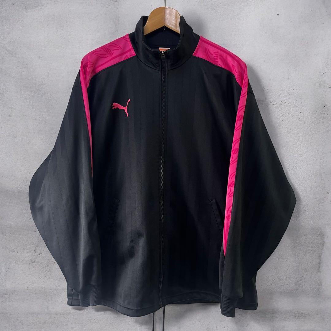 PUMA ジャージ 上下 セットアップ ピンク ブラック ビックロゴ Y2K