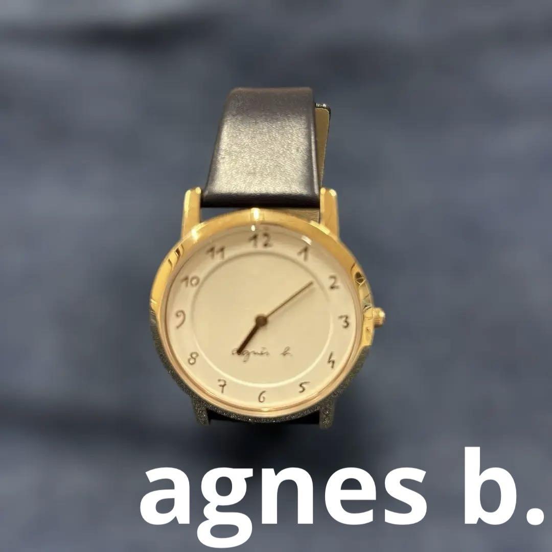 【セール】福袋/福箱ファッション通販 アニエスベー 美品 agnes ネイビー ゴールド レディース腕時計 b 時計