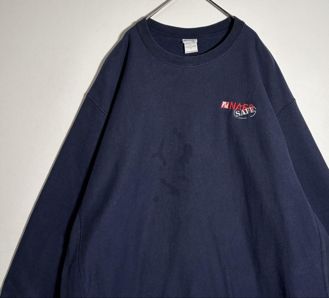 Championリバースウィーブ 企業刺繍ロゴ　復刻青タグ　裏起毛　スウェット