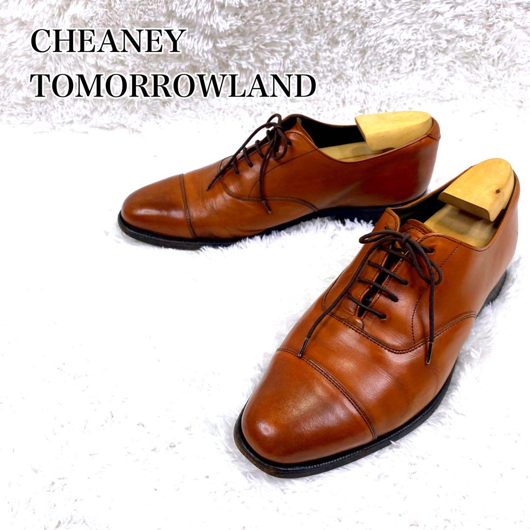 良品 CHEANEY 内羽根 ストレートチップ トゥモローランド別注 25.0