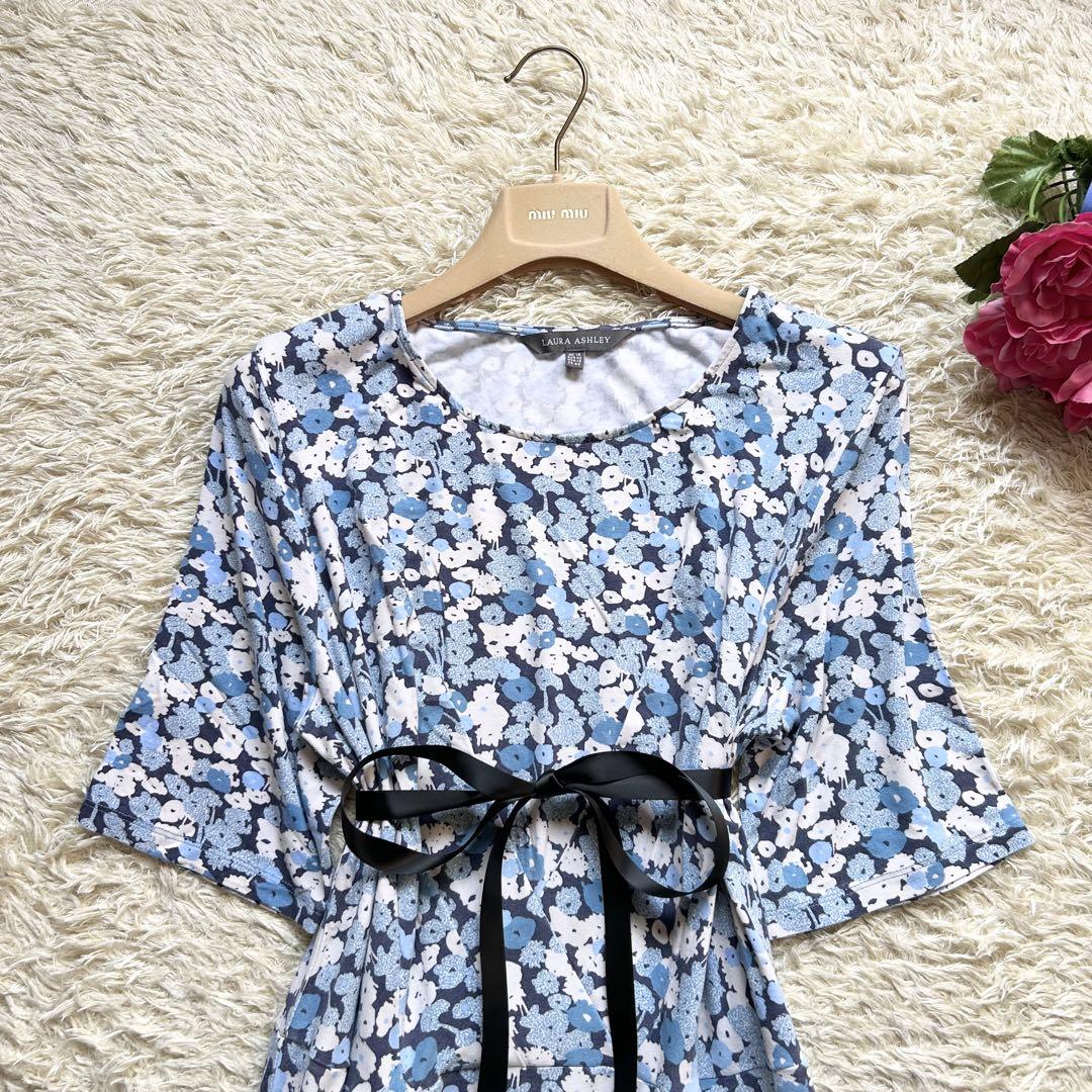 希少サイズ ローラアシュレイ ストレッチワンピース 小花柄 2XL