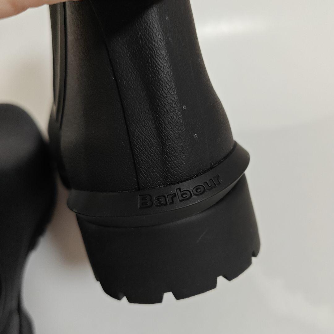未使用 Barbourバブアー サイドゴア レインブーツ 黒 UK7 - メルカリ