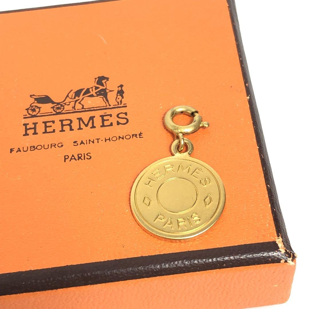 HERMES エルメス セリエ ペンダントトップ ゴールドカラー ネックレス