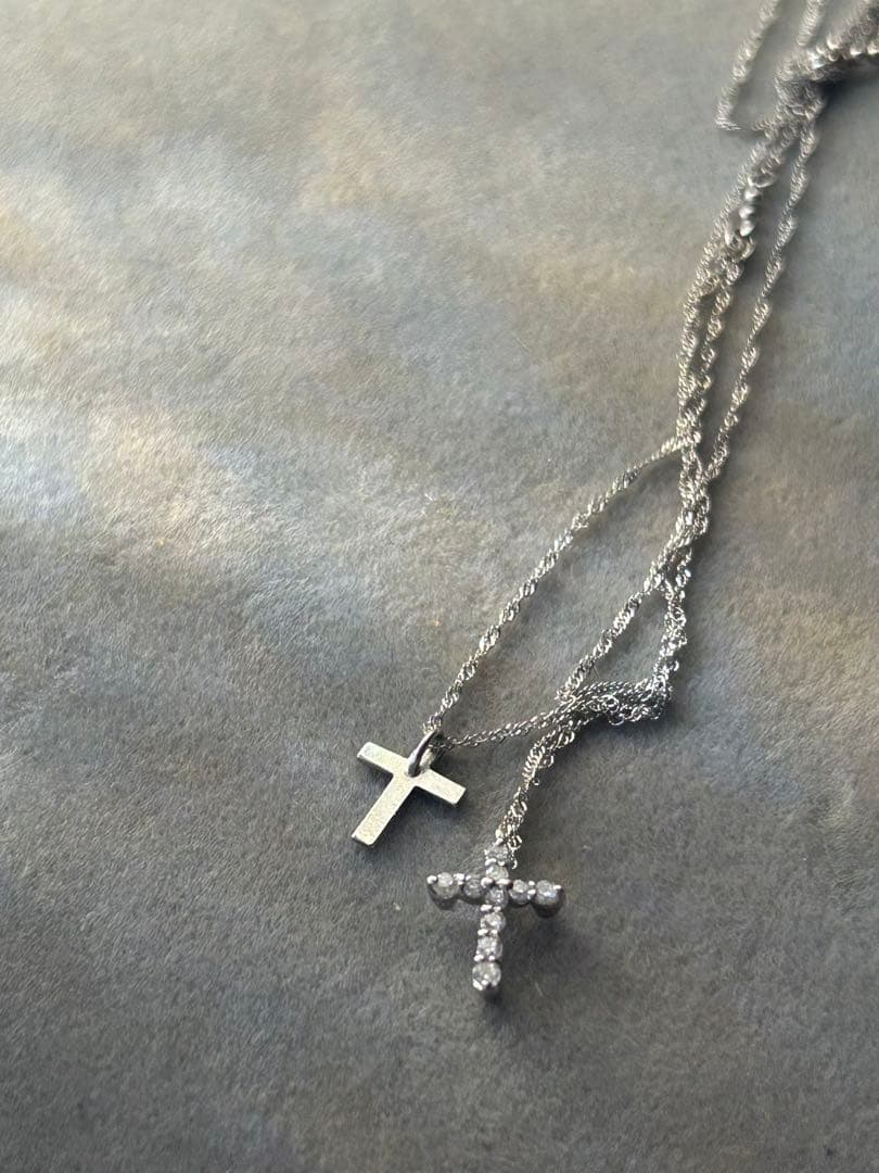 Pt850 ダイヤモンド0.15ct ネックレス